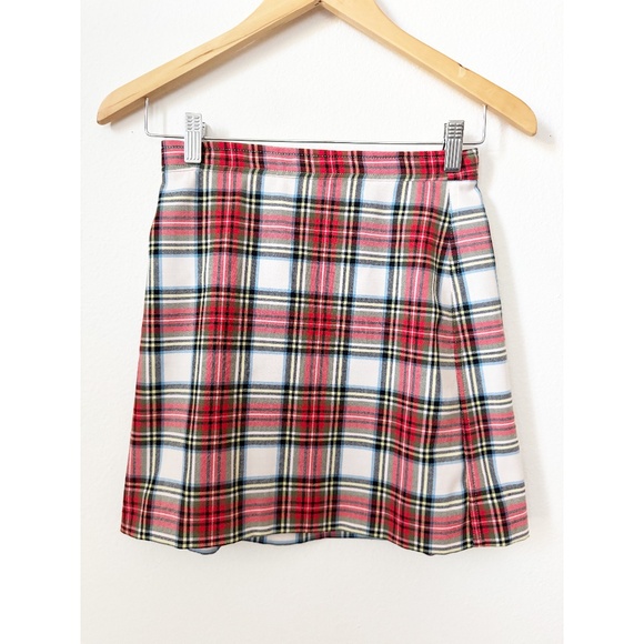 J.Crew Natasha wool Blend skirt Snowy Stewart tartan holiday plaid 00 - Picture 3 of 7